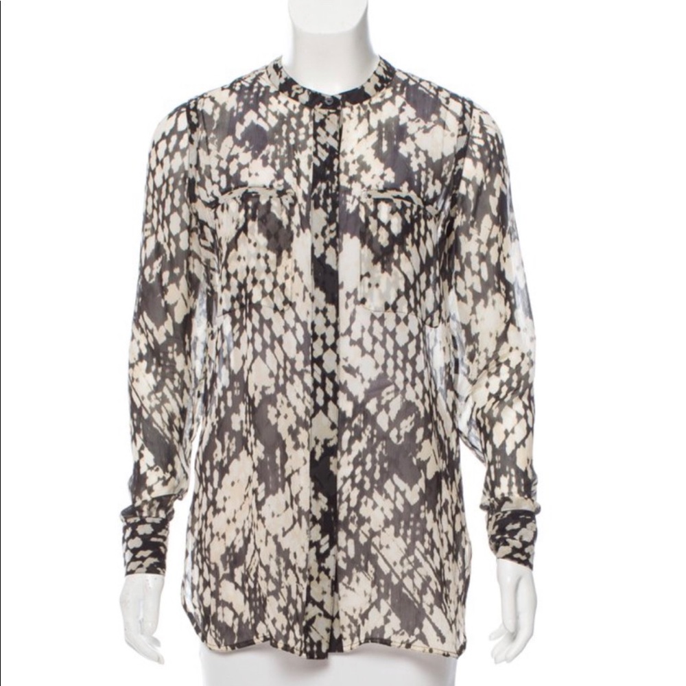 VINCE Oversize Printed Top Size: S | US 4